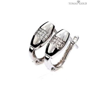 Auksiniai auskarai su cirkoniu