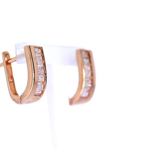 Auksiniai auskarai su cirkoniu