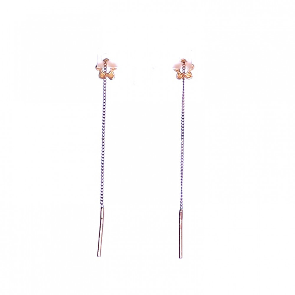 Золотые серьги с цирконом