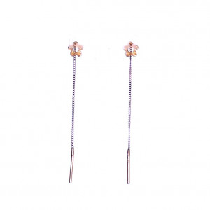 Золотые серьги с цирконом