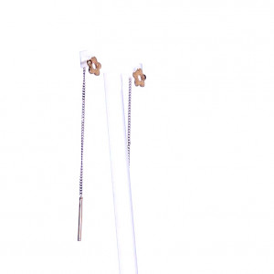 Золотые серьги с цирконом