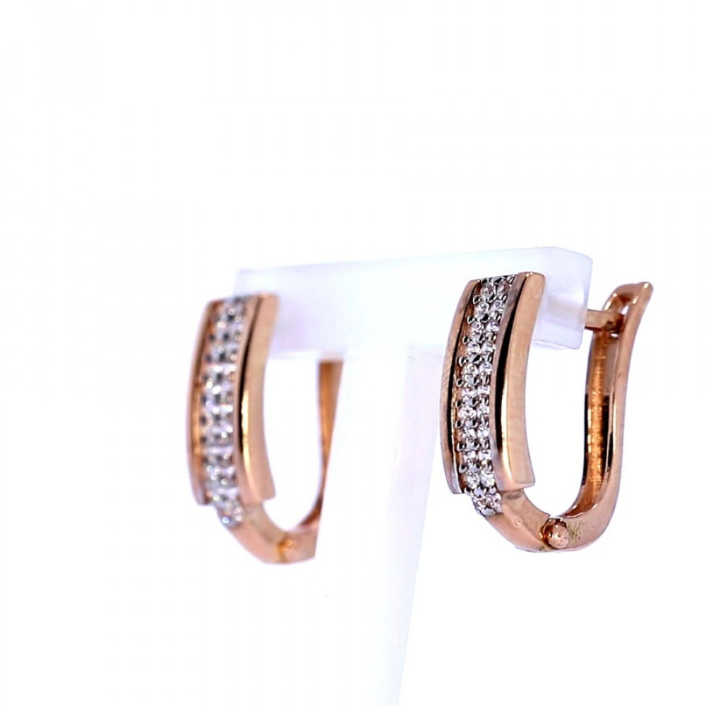 Auksiniai auskarai su cirkoniu