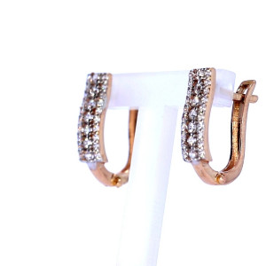 Auksiniai auskarai su cirkoniu