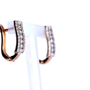 Auksiniai auskarai su cirkoniu