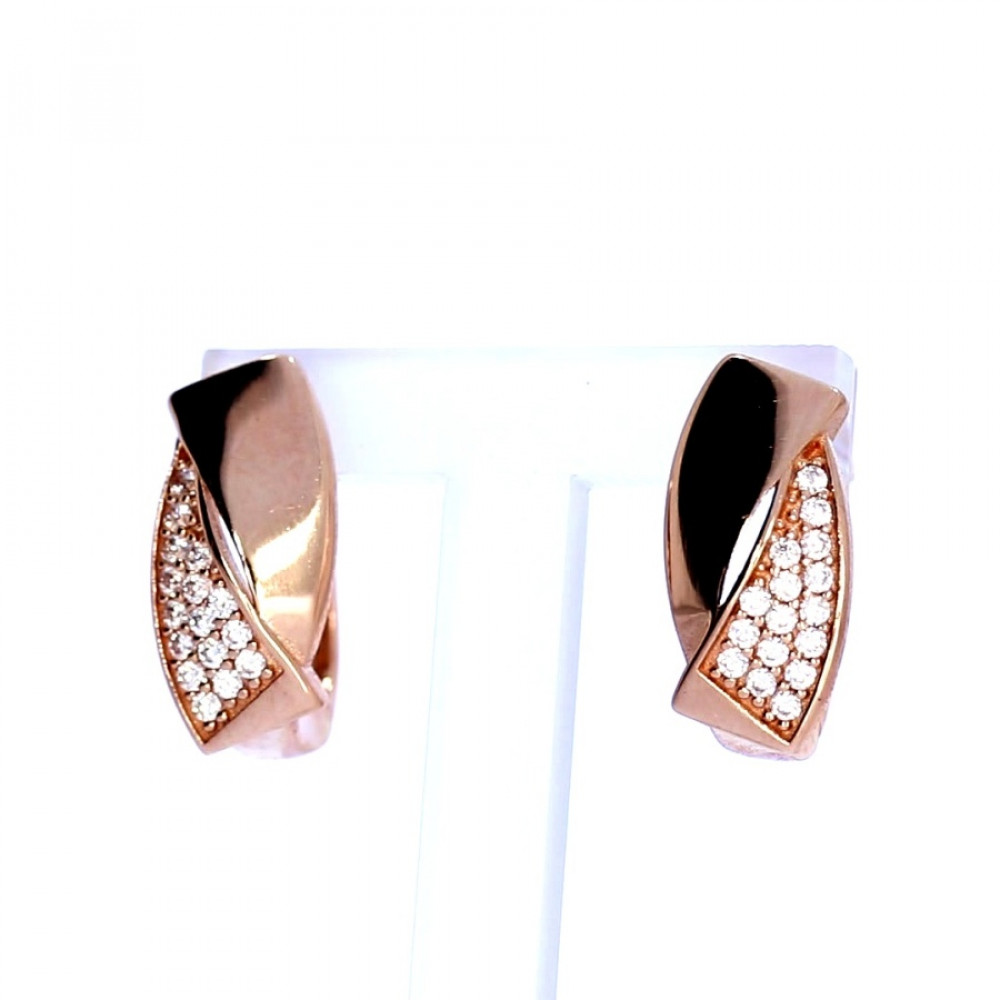 Auksiniai auskarai su cirkoniu