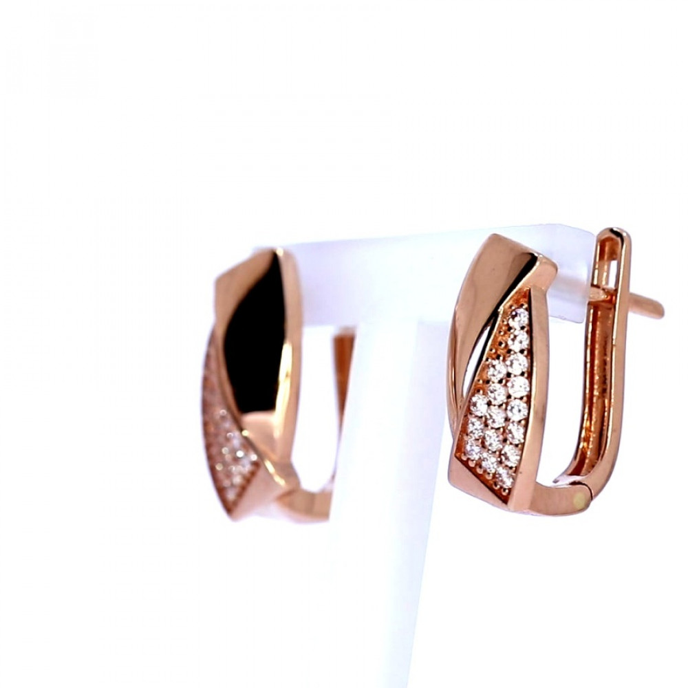 Auksiniai auskarai su cirkoniu