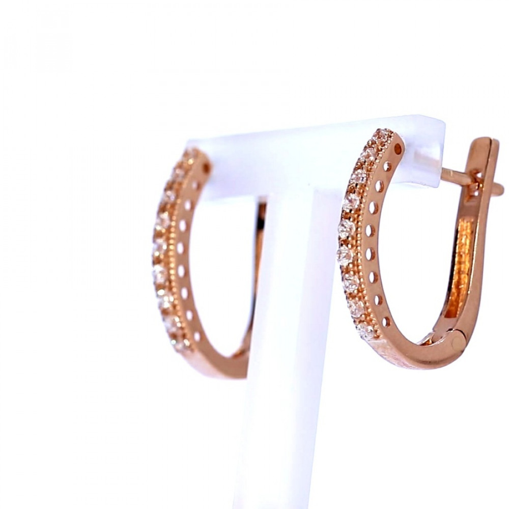 Auksiniai auskarai su cirkoniu