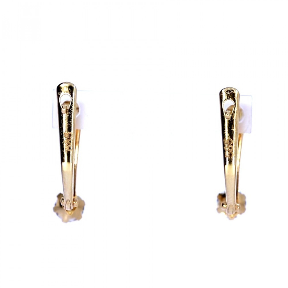 Золотые серьги с цирконом