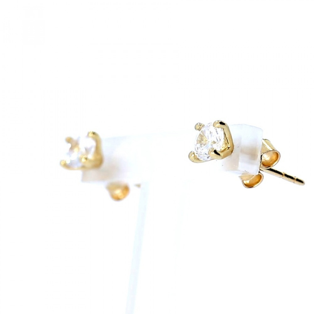 Auksiniai auskarai su cirkoniu