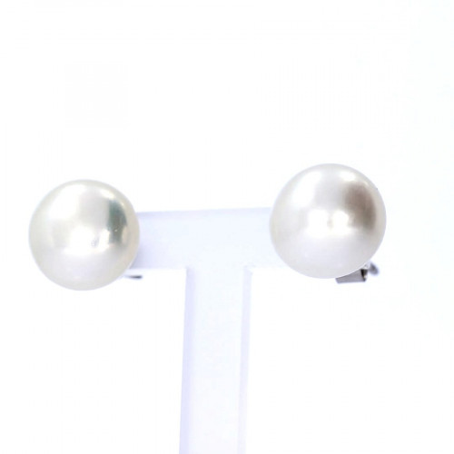 Auksiniai auskarai su kultivuotu perlu