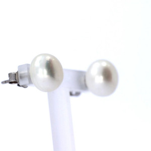 Auksiniai auskarai su kultivuotu perlu