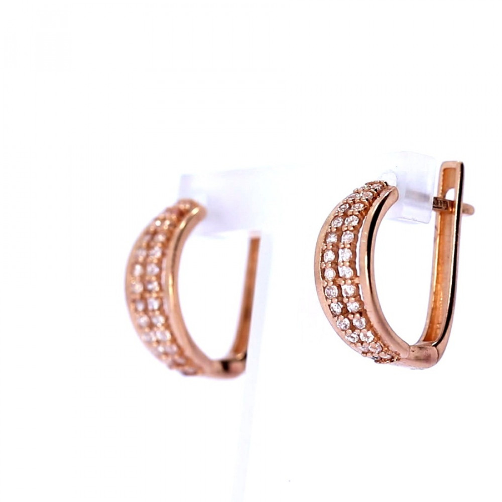 Auksiniai auskarai su cirkoniu