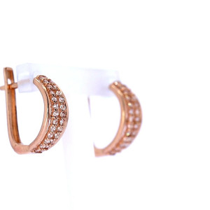 Auksiniai auskarai su cirkoniu