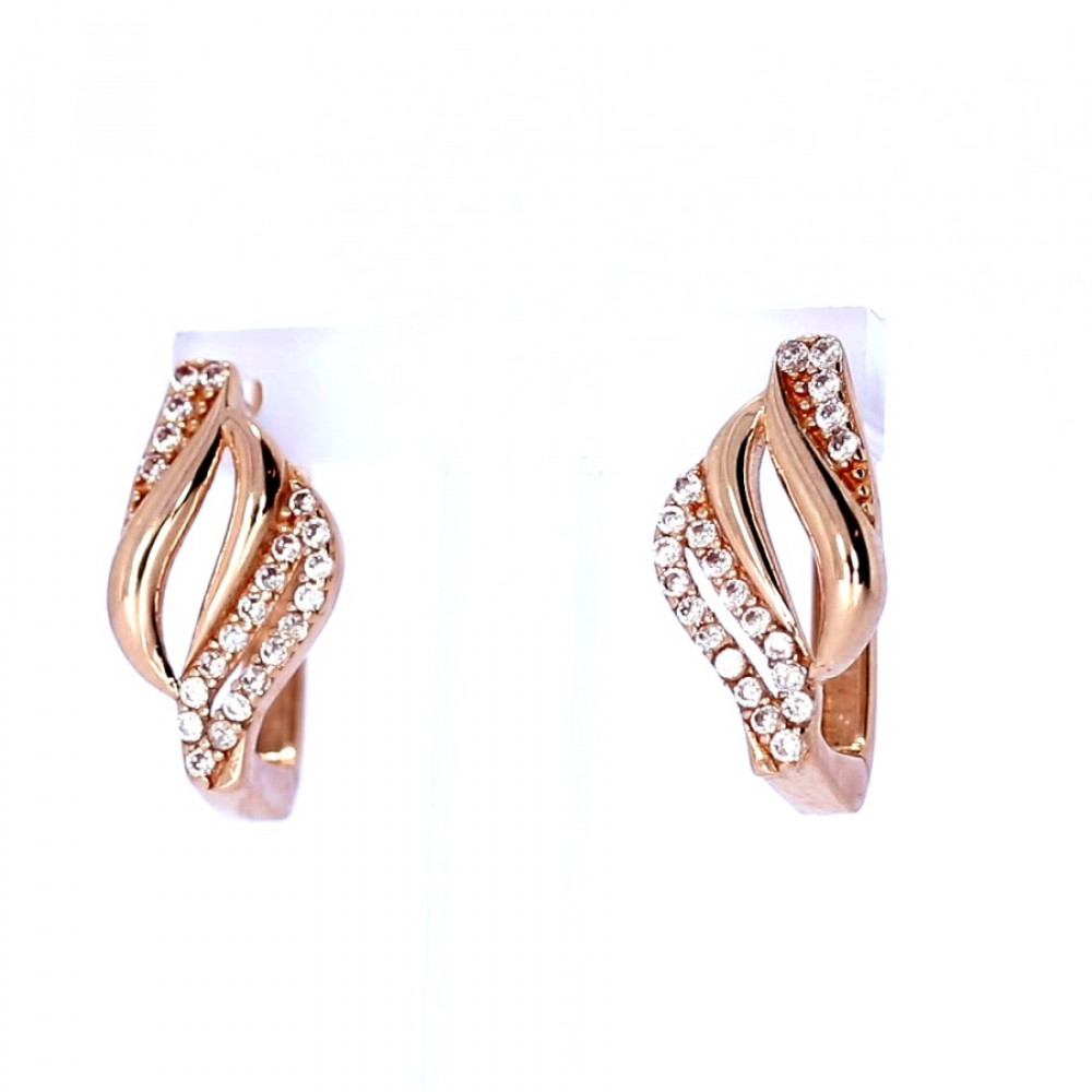 Auksiniai auskarai su cirkoniu