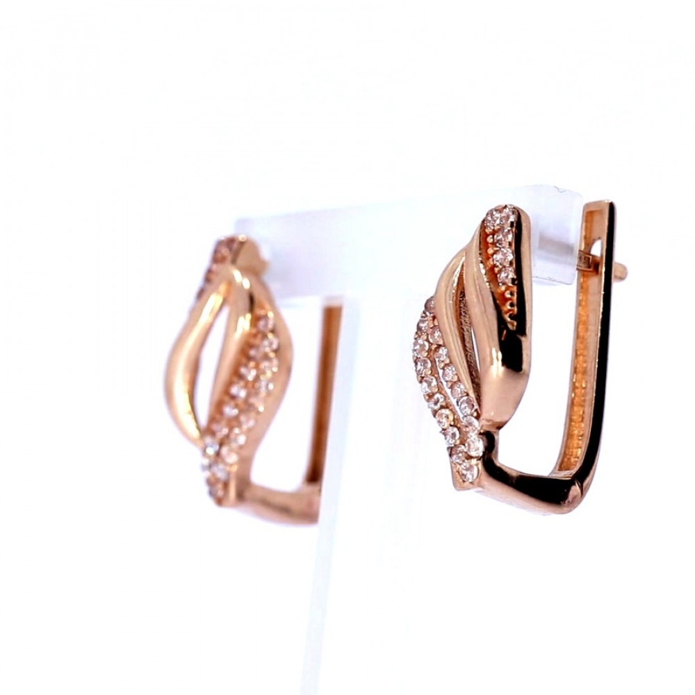 Auksiniai auskarai su cirkoniu