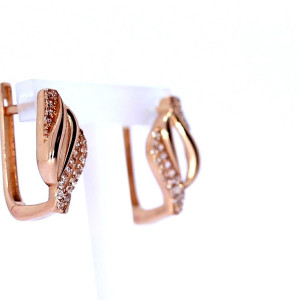 Auksiniai auskarai su cirkoniu