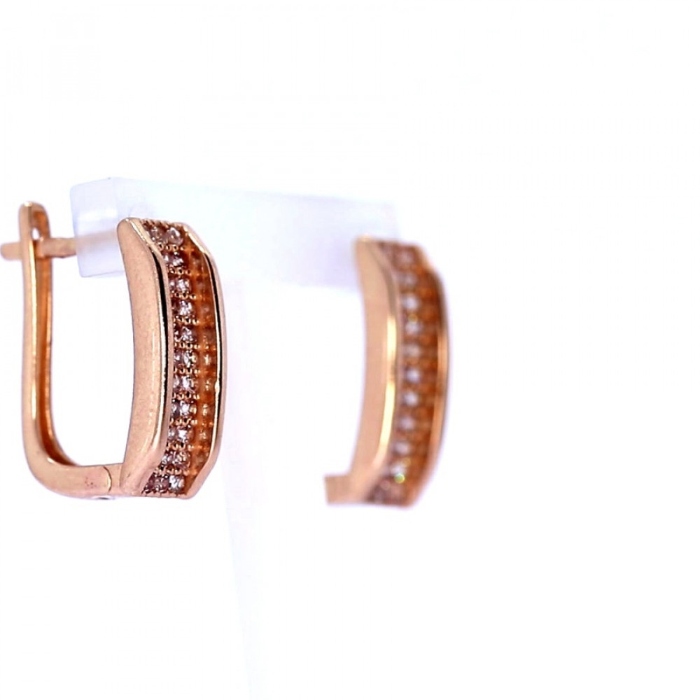 Auksiniai auskarai su cirkoniu