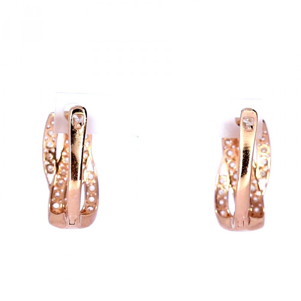 Auksiniai auskarai su cirkoniu