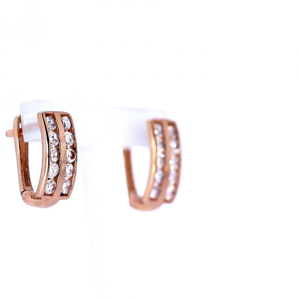 Auksiniai auskarai su cirkoniu