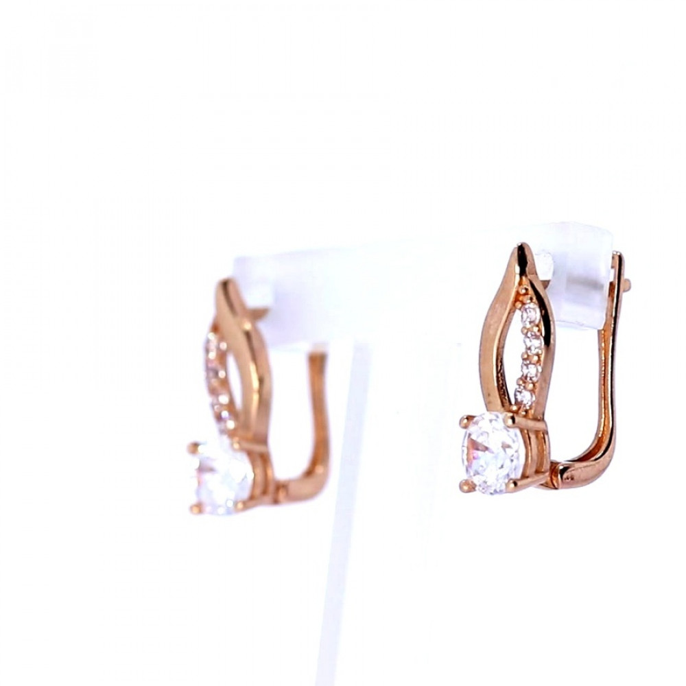 Auksiniai auskarai su cirkoniu