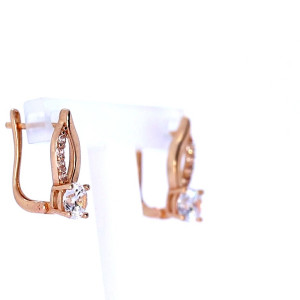 Auksiniai auskarai su cirkoniu