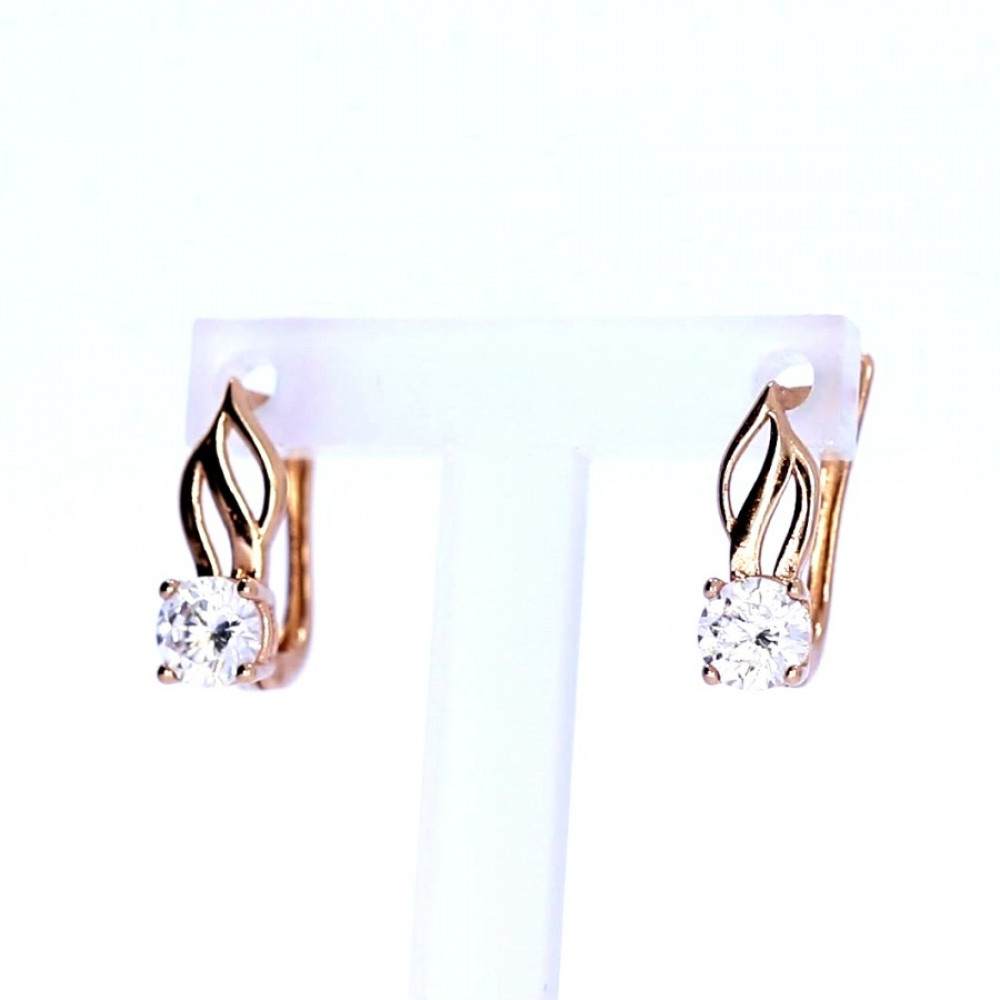 Auksiniai auskarai su cirkoniu