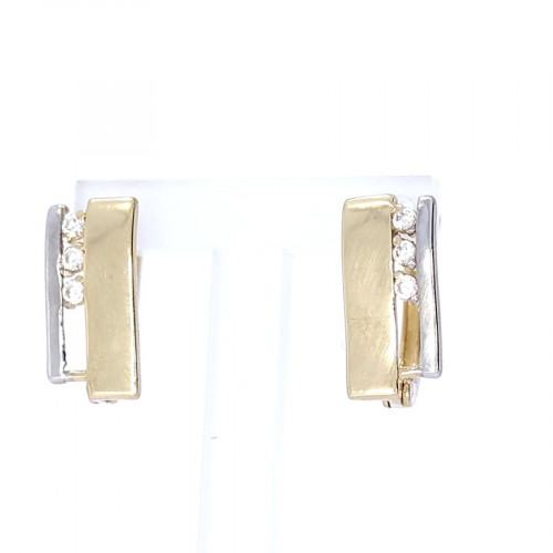 Auksiniai auskarai su cirkoniu