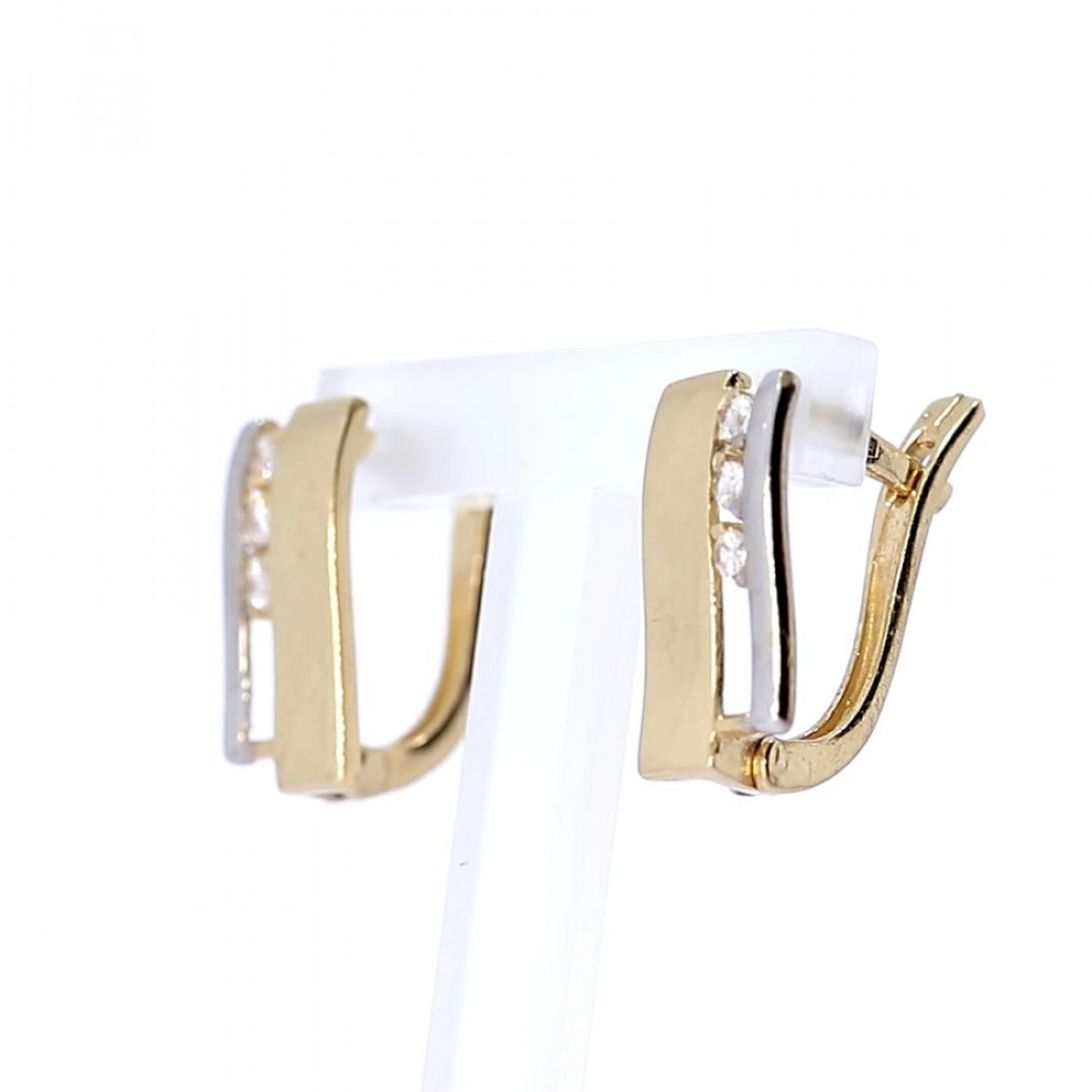 Auksiniai auskarai su cirkoniu