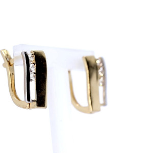 Auksiniai auskarai su cirkoniu