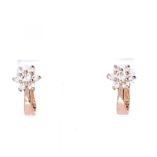 Золотые серьги с цирконом