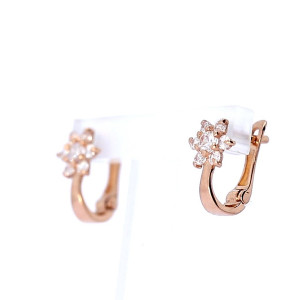 Золотые серьги с цирконом