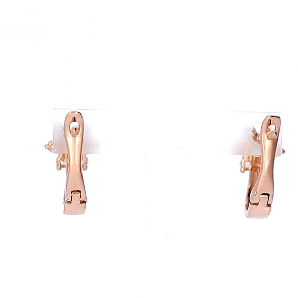 Золотые серьги с цирконом