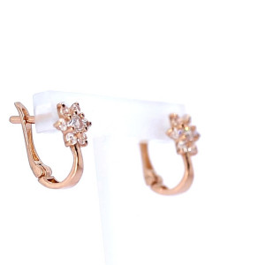 Золотые серьги с цирконом