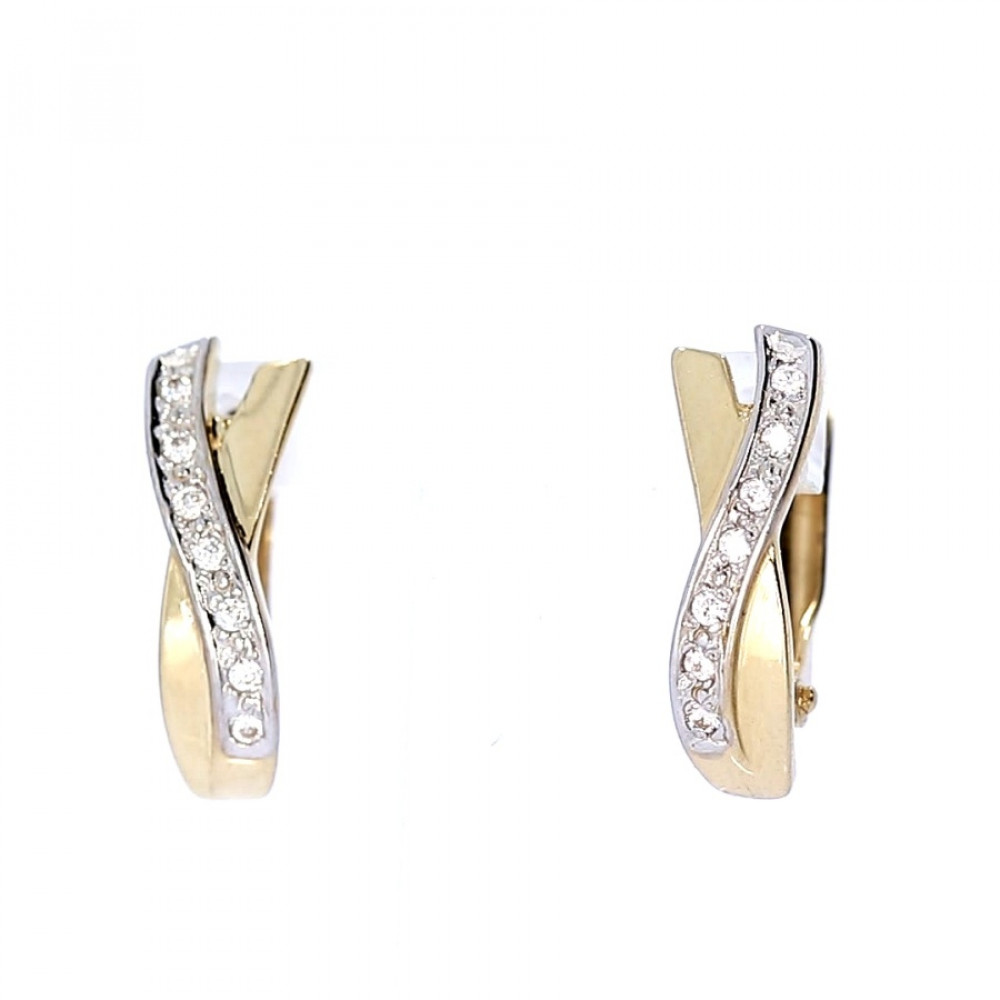 Auksiniai auskarai su cirkoniu