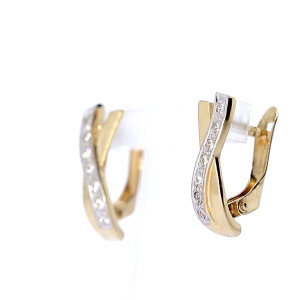 Auksiniai auskarai su cirkoniu