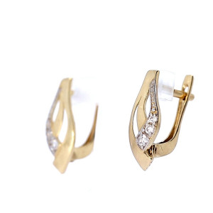 Auksiniai auskarai su cirkoniu