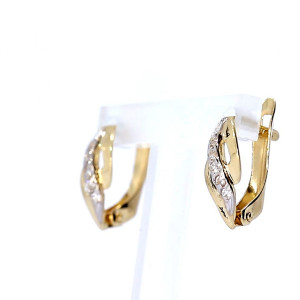 Auksiniai auskarai su cirkoniu