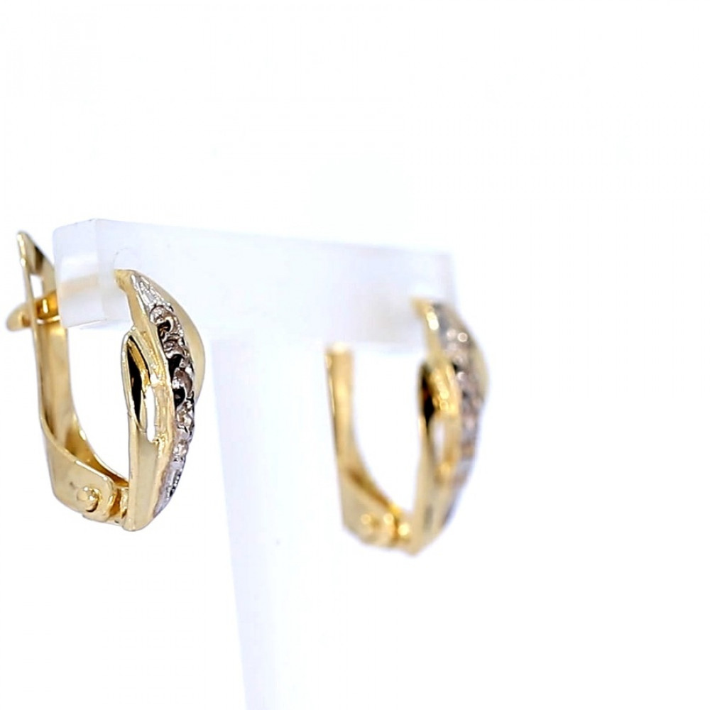 Auksiniai auskarai su cirkoniu