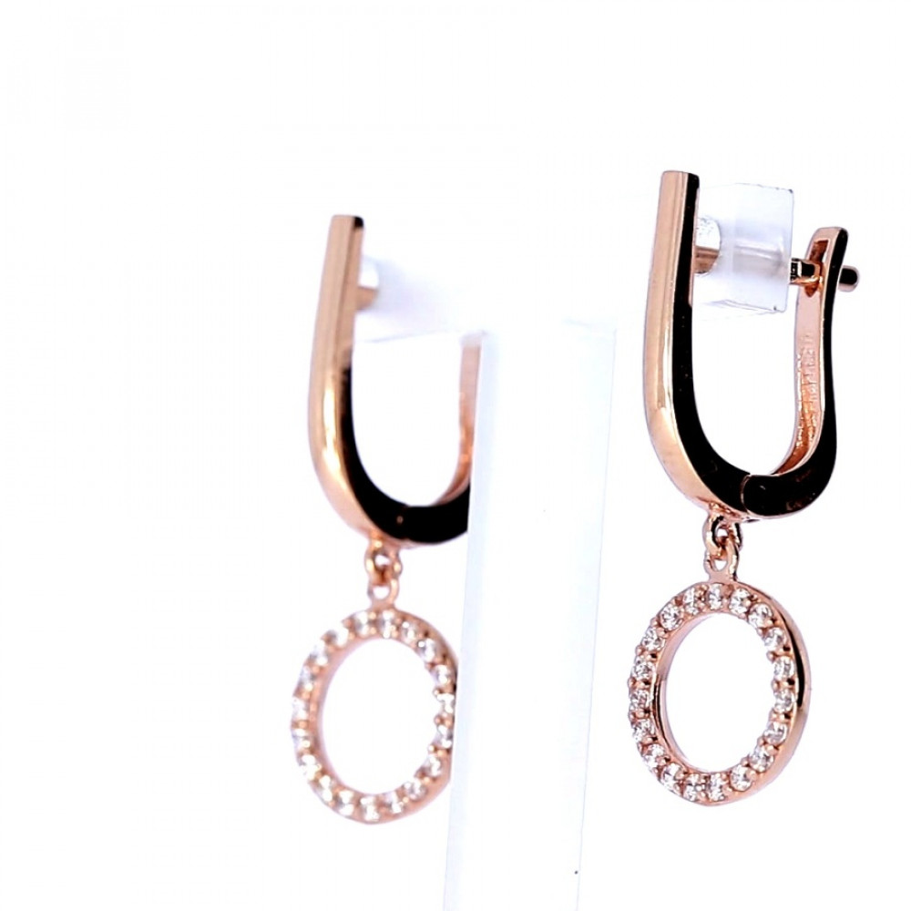 Auksiniai auskarai su cirkoniu