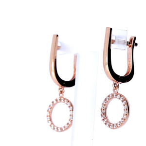 Auksiniai auskarai su cirkoniu