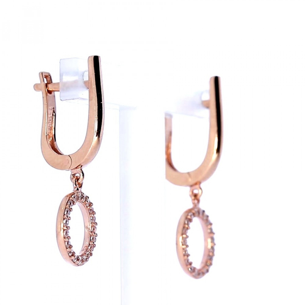 Auksiniai auskarai su cirkoniu