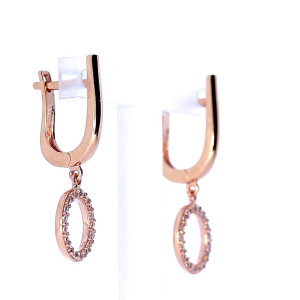 Auksiniai auskarai su cirkoniu