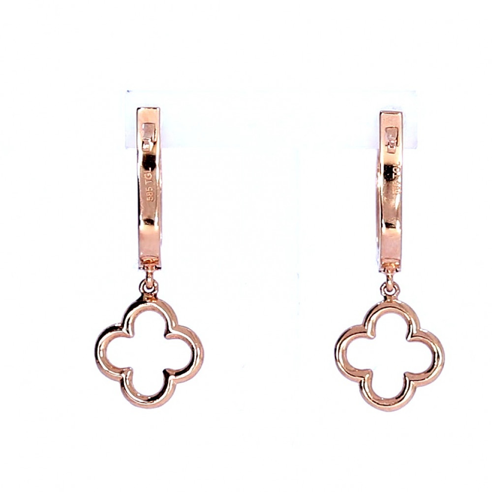 Золотые серьги с цирконом