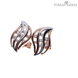 Auksiniai auskarai su cirkoniu