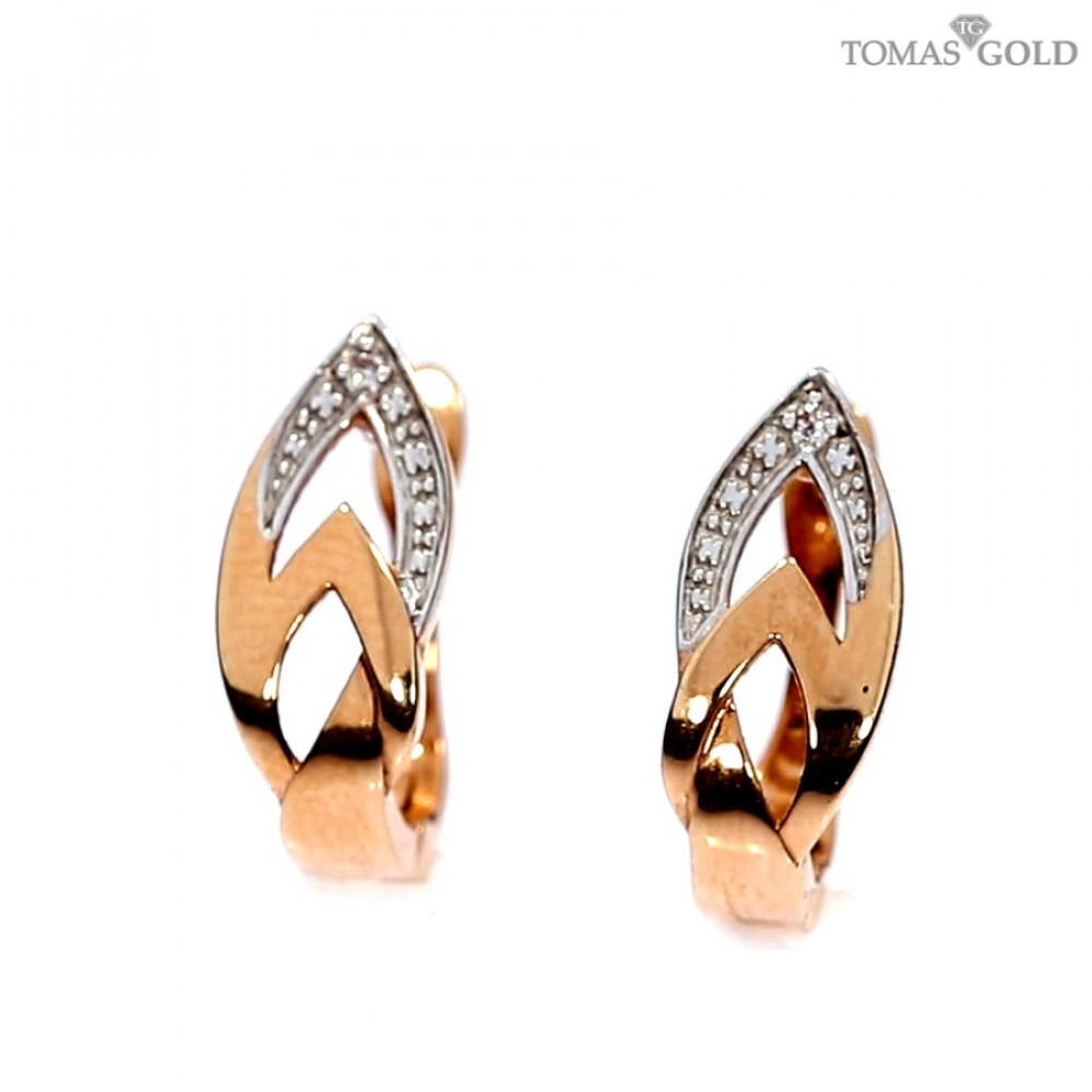 Auksiniai auskarai su cirkoniu