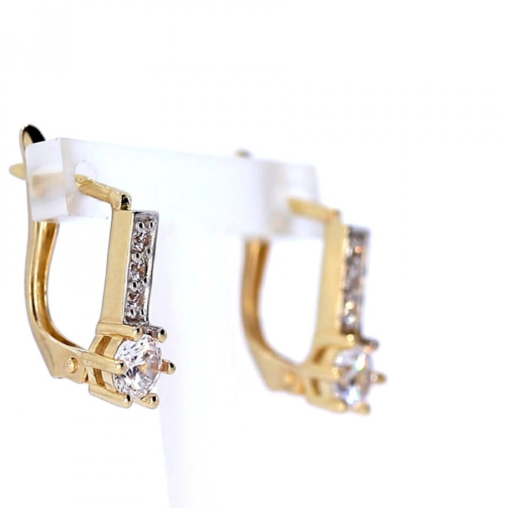 Auksiniai auskarai su cirkoniu