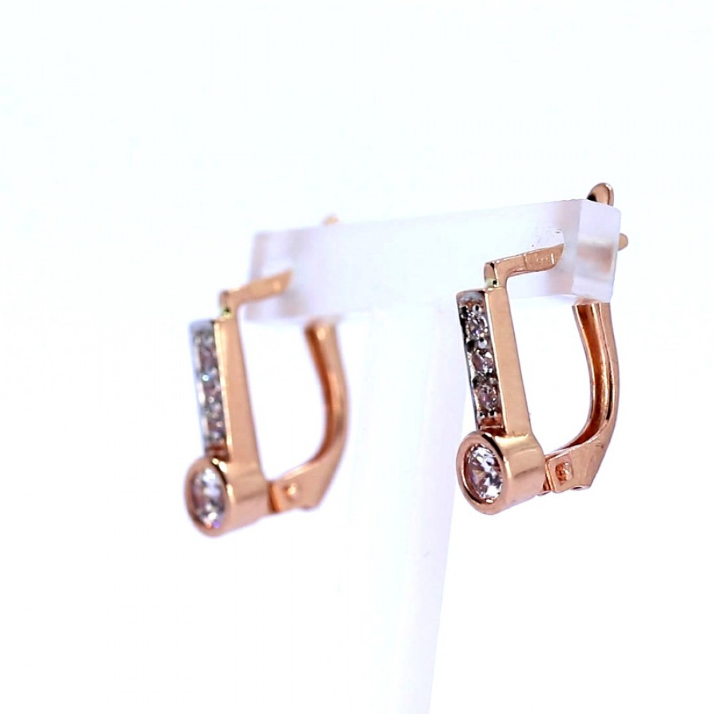 Auksiniai auskarai su cirkoniu