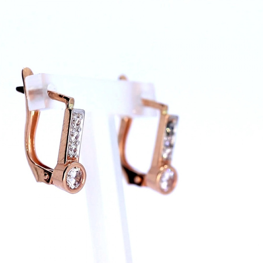 Auksiniai auskarai su cirkoniu