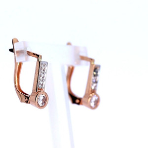 Auksiniai auskarai su cirkoniu