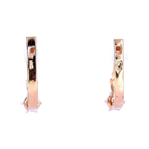 Gold earrings with zircon
